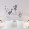 Cattails and Heron Art Decal