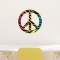 Rainbow Zebra Peace Sign Printed Wall Decal