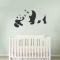 Baby and Momma Panda Art Decal