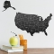US Map Chalkboard Wall Decal