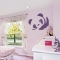 Violet Cute Baby Panda Wall Art Decal