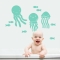 Mint Jellyfish Fun Wall Decal