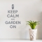 Keep Calm and Garden On Red Wall Decal