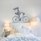 Lady on a Vintage Bike Wall Decal