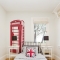 London Phone Booth Dark Red Wall Decal