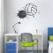 Bursting Volleyball  Wall Decal