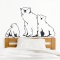 Polar Bear Family Wall Decal