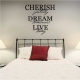 Cherish Yesterday Dream Tomorrow Live Today Wall Art Vinyl Decal Sticker Quote