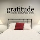 Gratitude wall decal quote