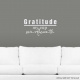 Gratitude wall decal quote