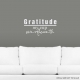 Gratitude wall decal quote