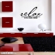 Relax wall decal quote