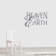 Heaven On Earth Wall Art Vinyl Decal Sticker Quote