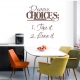 Kitchen Dinner Choices: 1 Take It 2 Leave It Wall Art Vinyl Decal Sticker Quote