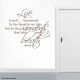 Life Is Not Measured By... Wall Art Vinyl Decal Sticker Quote