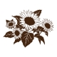 Sunflower wall decal