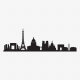 Paris France Skyline Vinyl Wall Art Decal