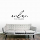 Relax To Rest, Release, Unwind Wall Art Vinyl Decal Sticker Quote