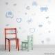 Stars, Flowers, Butterflies and Hearts  Alphabet Vinyl Wall Decal