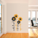 Sunflower wall decal cut sheet