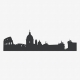 Rome Italy Skyline Vinyl Wall Art Decal