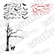 creepy tree of bats vinyl wall art decal sticker