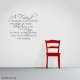 A friend wall decal quote