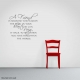 A friend wall decal quote