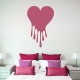 Dripping Painted Heart Wall Decal Quote