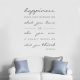 Happiness Buddha wall quote decal