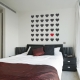 Grid of hearts wall decal