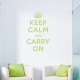 Keep calm and carry on wall decal