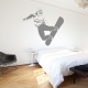 Snowboarder wall decal