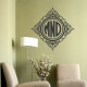 Circle Framed Monogram Wall Decal