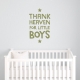 Thank Little Boys Wall Quote Decal