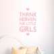Thank Little Girls Wall Quote Decal