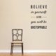 Believe in Yourself Wall Art Decal