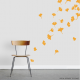 Simple Ginkgo Wall Decal Leaves - Set Eleven