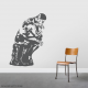 Rodin's The Thinker Wall Decal in Dark Grey