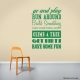 Go and Play Wall Quote Decal