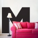 Large Letter Wall Decal in Black