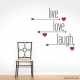 Live Love Laugh - Arrows and Hearts Wall Decal