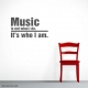 Music is not what I do . . .