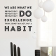 We Are What We Repeatedly Do Wall Decal