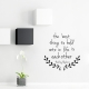 The Best Thing - Audrey Hepburn Wall Quote Decal