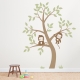 Double Monkey Tree Wall Decal