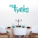 Give Thanks V Wall Quote Decal