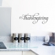 Thanksgiving II Wall Quote Decal