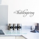 Thanksgiving II Wall Quote Decal