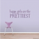 Happy Girls are the Prettiest - Audrey Hepburn Wall Quote Decal